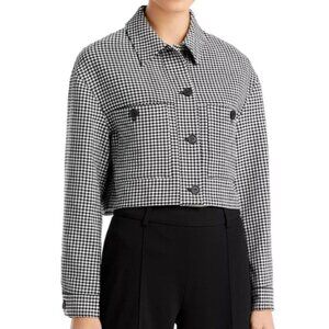T Tahari Womens Gingham Cropped Jacket Size 8 Gingham Fall Trend